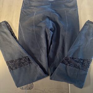 Fabletics Black Leggings with Mesh Accents